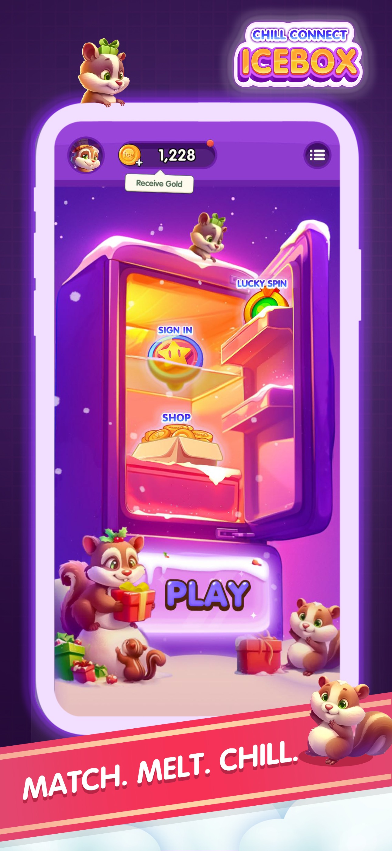 Layered tile puzzle in Chill Connect